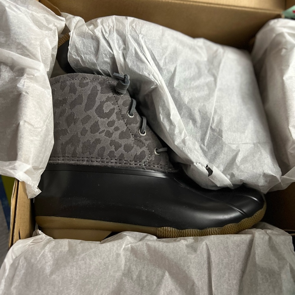 Leopard Print Sperrys Duck Boots